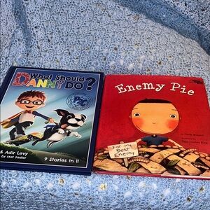 What Should Danny Do? & Enemy Pie - Kids Book Set in Blue and Red